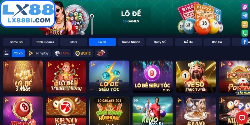 Lô đề online với đa dạng chủ đề cùng giao diện bắt mắt